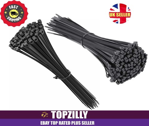 Cable ties black 250mm nylon - cable,