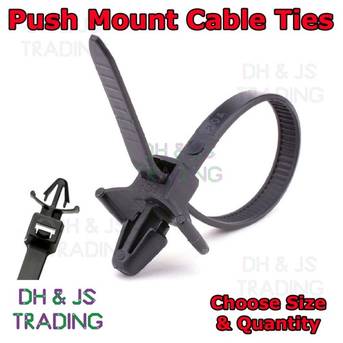 Push mount cable ties winged - ties,