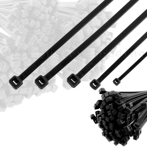Black cable ties zip - black,