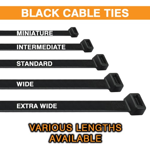 Black cable ties nylon zip - cable,