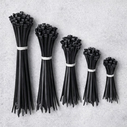 Black cable ties - cable, wraps
