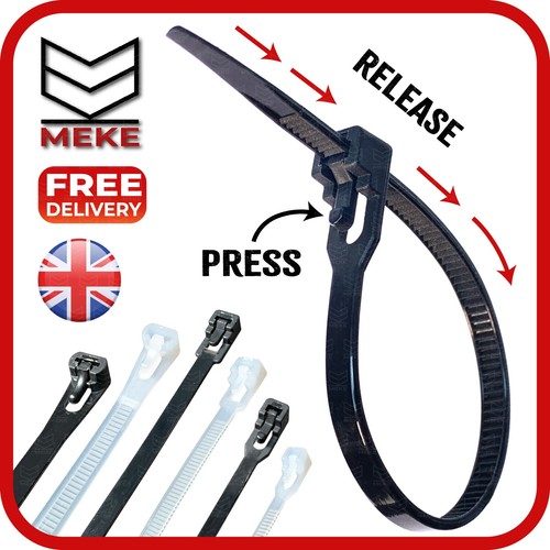 Releasable reusable cable ties - releasable,