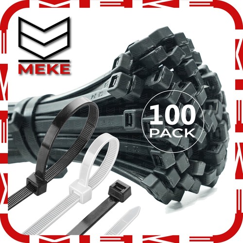 Black white cable ties - white,
