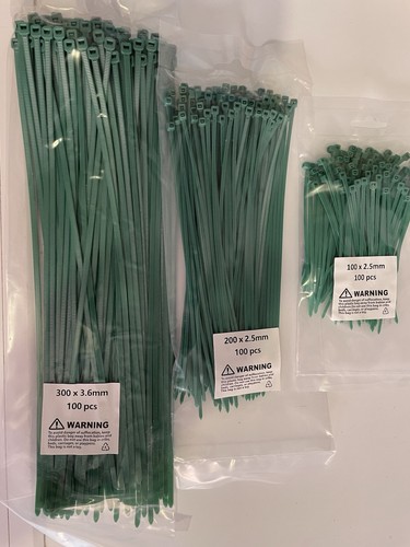 Green cable ties various - green, ties…various