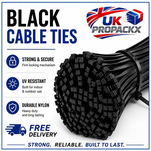 Black cable ties zip - cable,