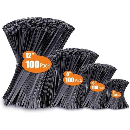 500 black cable ties zip - ties,