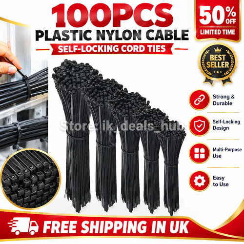 Black cable ties - zip, wraps