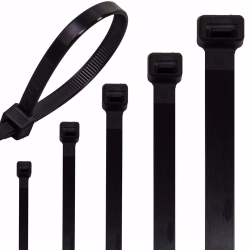 Black cable ties pvc zip - black,
