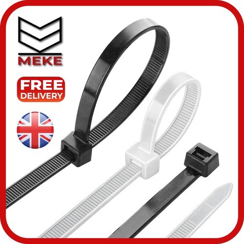 White black cable ties - black, zip