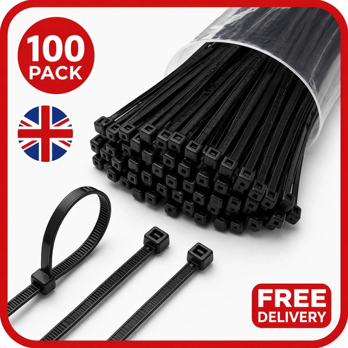 Black cable ties - ties, heavy