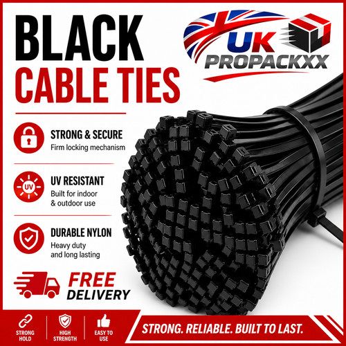 Black cable ties zip - /,