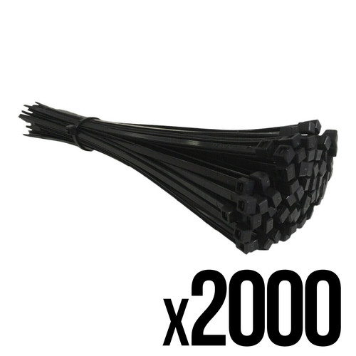 Black cable ties 300mm bulk - black,