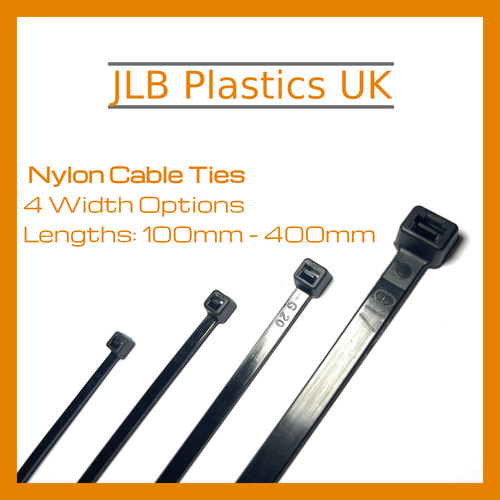 Black nylon cable ties - nylon,