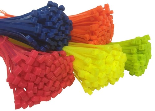 Fluorescent neon cable ties - cable,