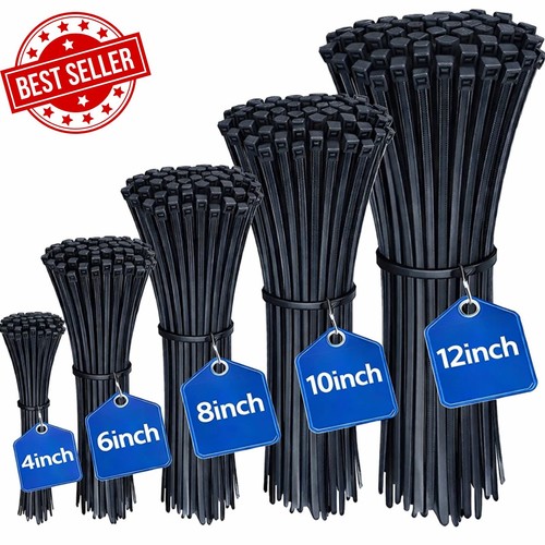 500 black cable ties zip - cable,