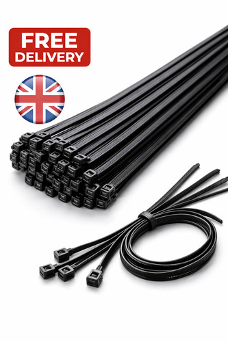 Black cable ties zip - cable,